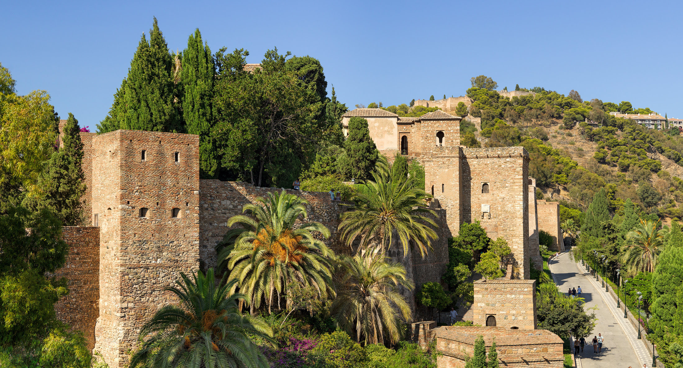 La Alcazaba de Málaga desde el paseo